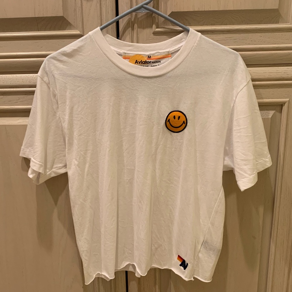 Aviator Nation Smile Boyfriend Shirt